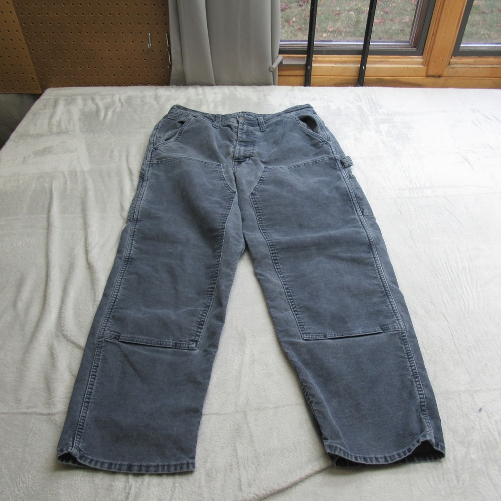 American‎ Eagle Double Knee Pants Mens 30x30 Gray RARE Relaxed Flex Rugged Y2K